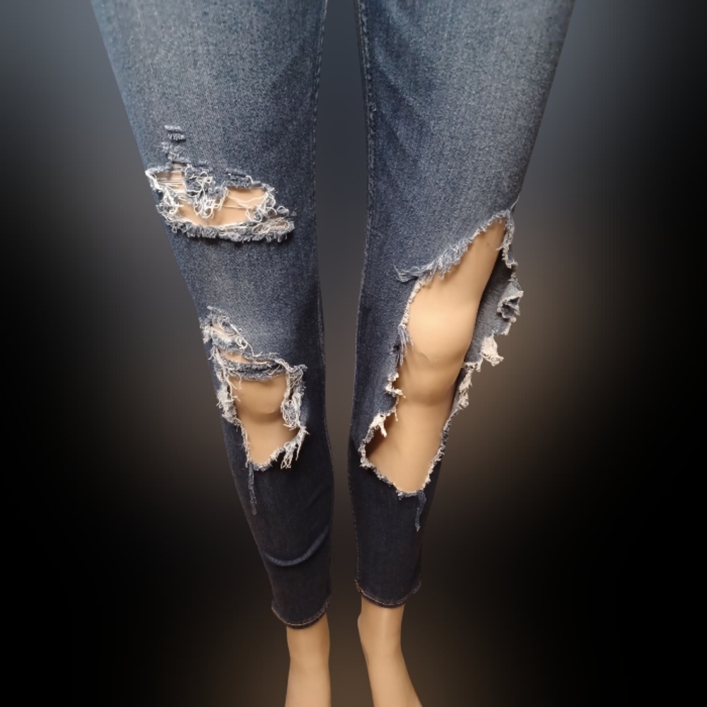 Hollister Skinny Jean Leggings EXTREME Distressed Blue Jeans